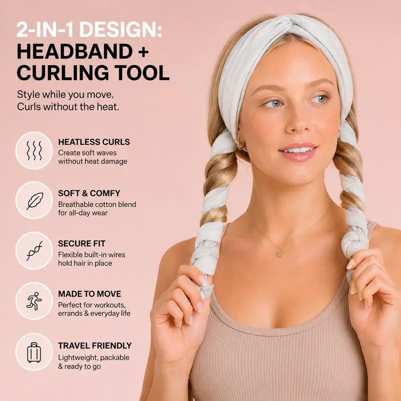 Set & Flow Active Heatless Curling Headband